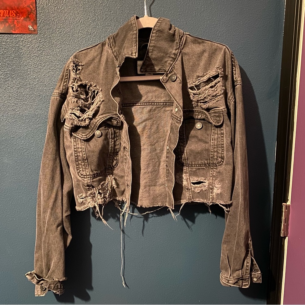 Forever 21 Distressed Jean Jacket